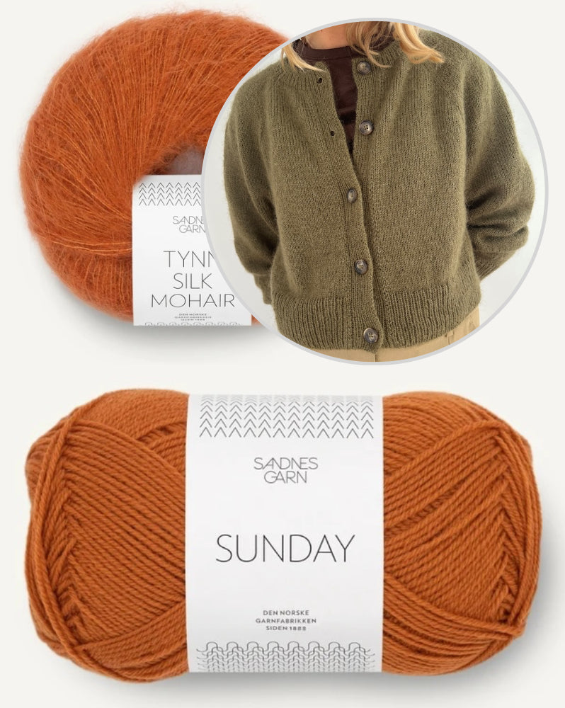 Cardigan Darcy | veste courte classique avec Sunday et Tynn Silk Mohair de Sandnes 