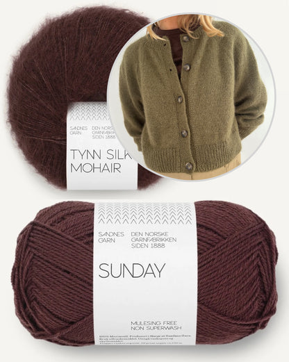 Cardigan Darcy | veste courte classique avec Sunday et Tynn Silk Mohair de Sandnes 