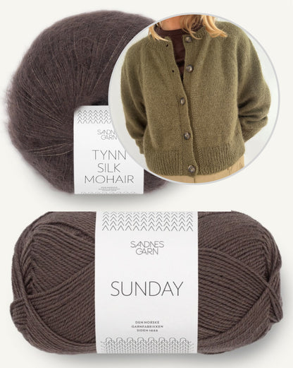 Cardigan Darcy | veste courte classique avec Sunday et Tynn Silk Mohair de Sandnes 