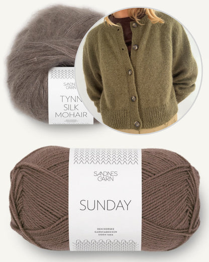 Cardigan Darcy | veste courte classique avec Sunday et Tynn Silk Mohair de Sandnes 