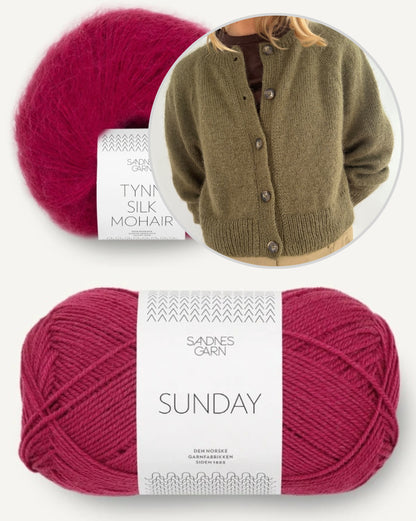 Cardigan Darcy | veste courte classique avec Sunday et Tynn Silk Mohair de Sandnes 