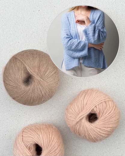 Diamond Breeze Cardigan | zarte Jacke mit Suave und Mohair Bliss von Pascuali