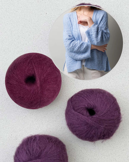 Diamond Breeze Cardigan | zarte Jacke mit Suave und Mohair Bliss von Pascuali