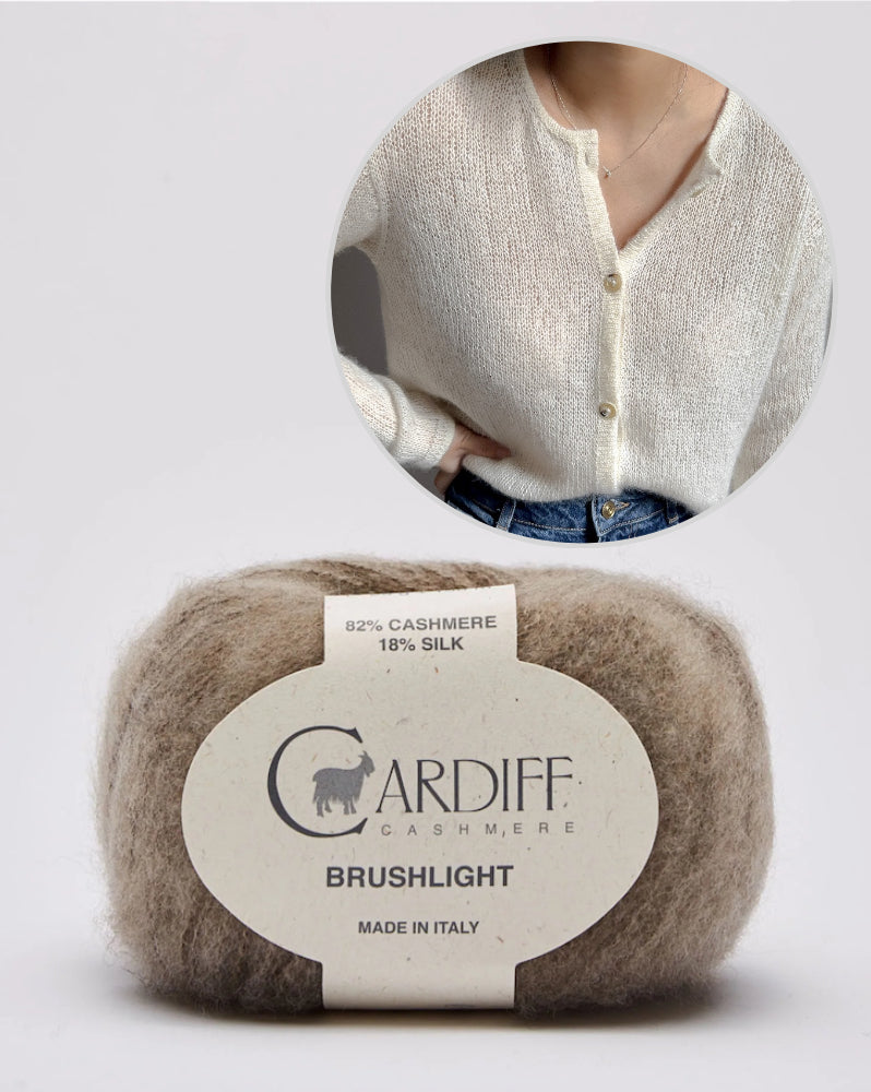 Diane Cardigan von Cookie the Knitter mit Brushlight von Cardiff Cashmere 8