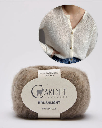 Diane Cardigan von Cookie the Knitter mit Brushlight von Cardiff Cashmere 8