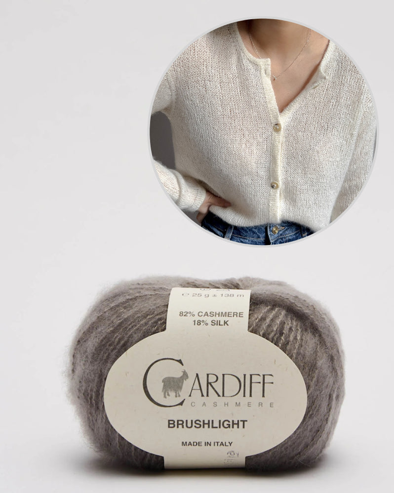 Diane Cardigan von Cookie the Knitter mit Brushlight von Cardiff Cashmere 10