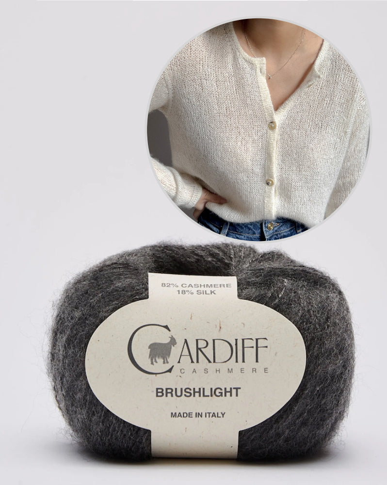 Diane Cardigan von Cookie the Knitter mit Brushlight von Cardiff Cashmere 9