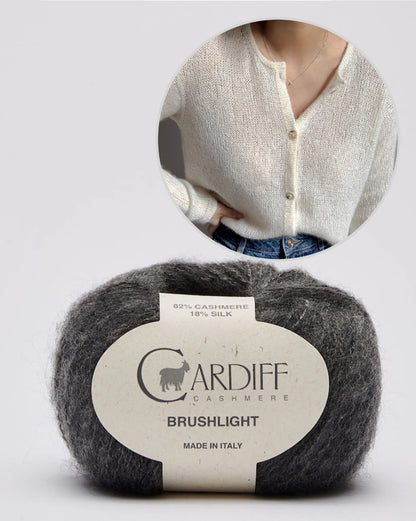 Diane Cardigan von Cookie the Knitter mit Brushlight von Cardiff Cashmere 9