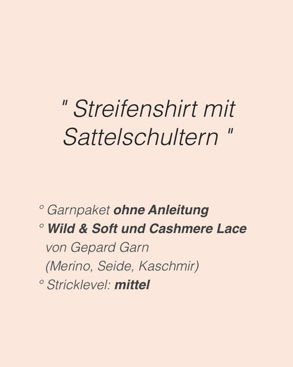 Direction Loop Tee | oversize Streifen aus Wild & Soft und Cashmere Lace von Gepard Garn