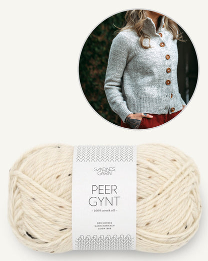 Andrea Mowry DRK Everyday Cardigan mit Peer Gynt von Sandnes Garn 17