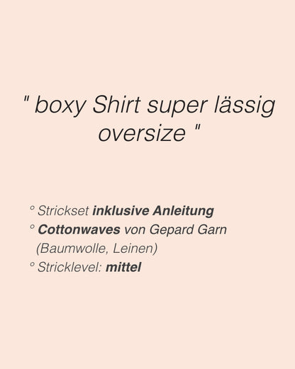 Drop Cut Tee | einfach fantastische Struktur aus Cottonwaves von Gepard Garn
