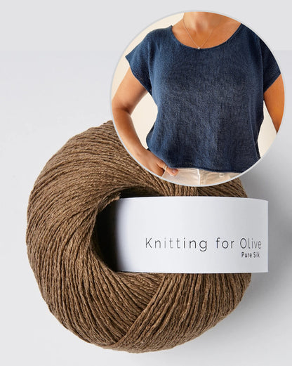 Drop Cut Tee | schlicht aus Pure Silk von Knitting for Olive