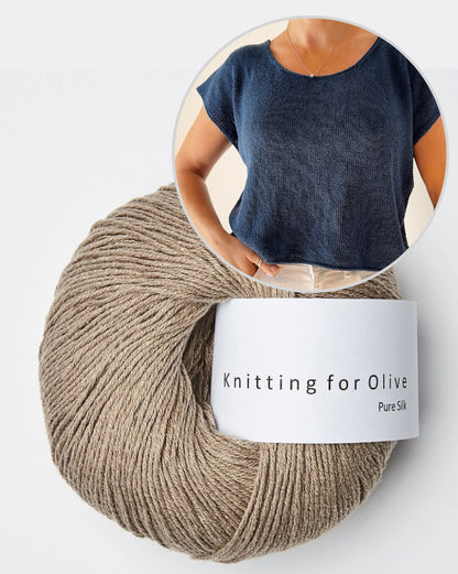 Drop Cut Tee | schlicht aus Pure Silk von Knitting for Olive