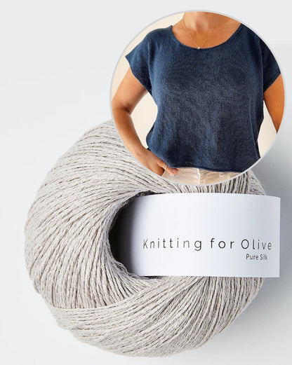 Drop Cut Tee | schlicht aus Pure Silk von Knitting for Olive