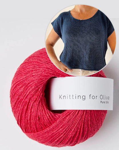 Drop Cut Tee | schlicht aus Pure Silk von Knitting for Olive