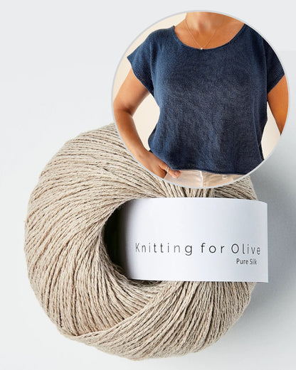 Drop Cut Tee | schlicht aus Pure Silk von Knitting for Olive