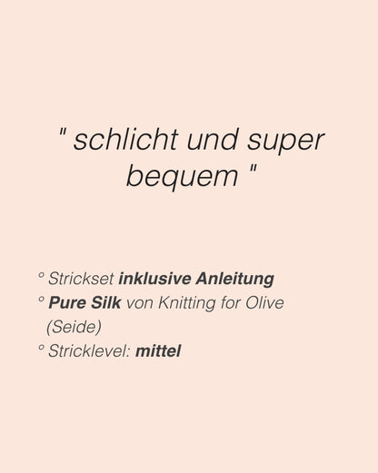 Drop Cut Tee | schlicht aus Pure Silk von Knitting for Olive