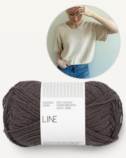 Ecru tee | enkel og smuk i Line fra Sandnes Garn