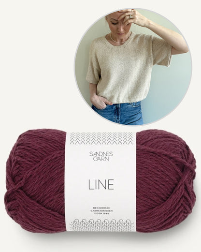 Ecru tee | enkel og smuk i Line fra Sandnes Garn