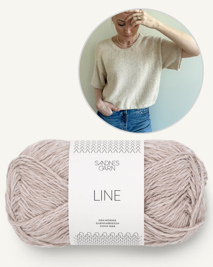 Ecru tee | enkel og smuk i Line fra Sandnes Garn