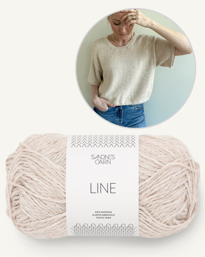 Ecru tee | enkel og smuk i Line fra Sandnes Garn