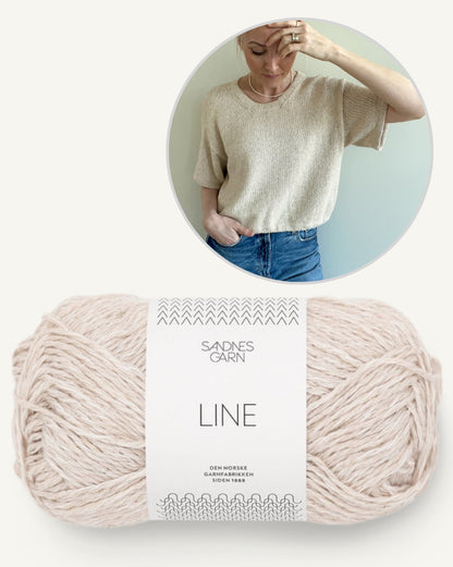 Ecru tee | enkel og smuk i Line fra Sandnes Garn