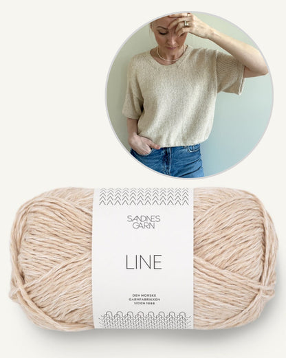 Ecru tee | enkel og smuk i Line fra Sandnes Garn