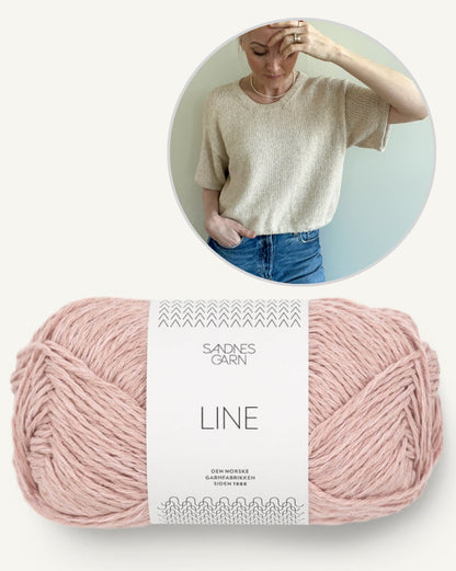 Ecru tee | enkel og smuk i Line fra Sandnes Garn