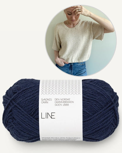Ecru tee | enkel og smuk i Line fra Sandnes Garn