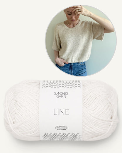 Ecru tee | enkel og smuk i Line fra Sandnes Garn