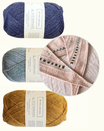 Edelweiss Scarf | zartes Farbmuster aus Le Petit Lambswool von Biches & Bûches
