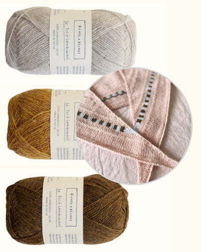Edelweiss Scarf | zartes Farbmuster aus Le Petit Lambswool von Biches & Bûches
