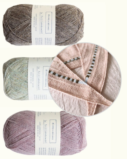 Edelweiss Scarf | zartes Farbmuster aus Le Petit Lambswool von Biches & Bûches