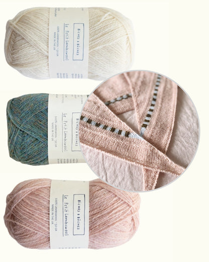 Edelweiss Scarf | zartes Farbmuster aus Le Petit Lambswool von Biches & Bûches
