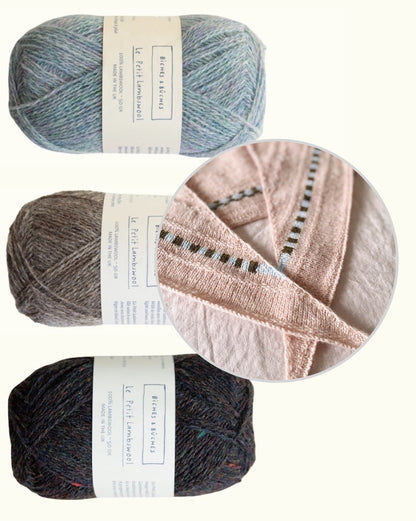 Edelweiss Scarf | zartes Farbmuster aus Le Petit Lambswool von Biches & Bûches