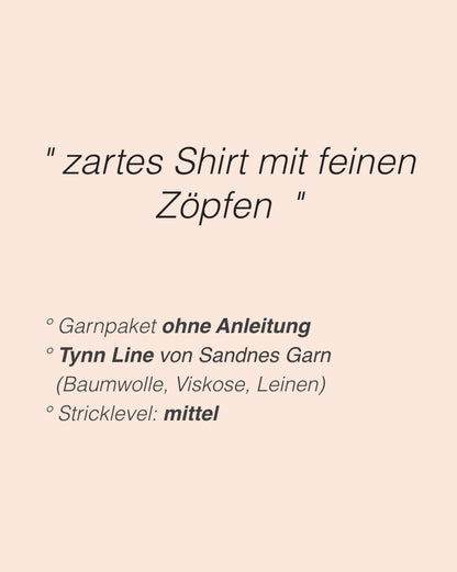 Edwardian Tee | feine Zöpfe aus Tynn Line von Sandnes Garn