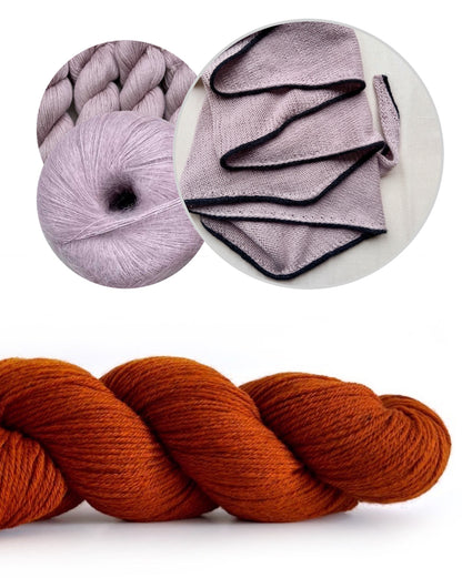 De eenvoudigste sjaal met een klein lijntje | uit Cheeky Merino Joy van Rosy Green Wool met Pinta en Mohair Bliss van Pascuali