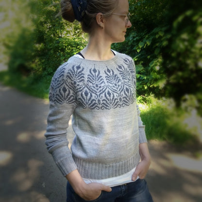 Art Deko Sweater | kunstvolles Muster aus Pinta von Pascuali