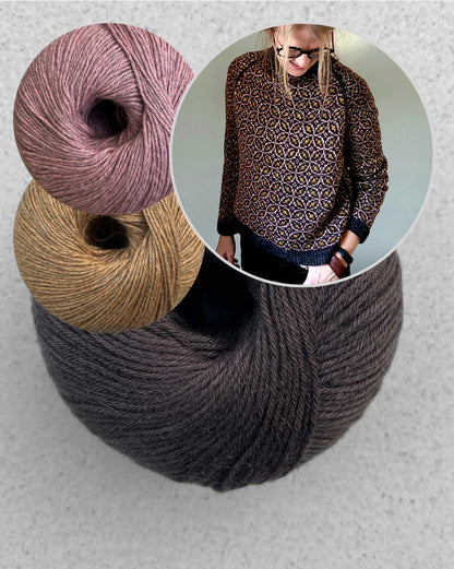 Kaleidoscope Sweater | all over zartes Muster aus Puno Winikunka von Pascuali