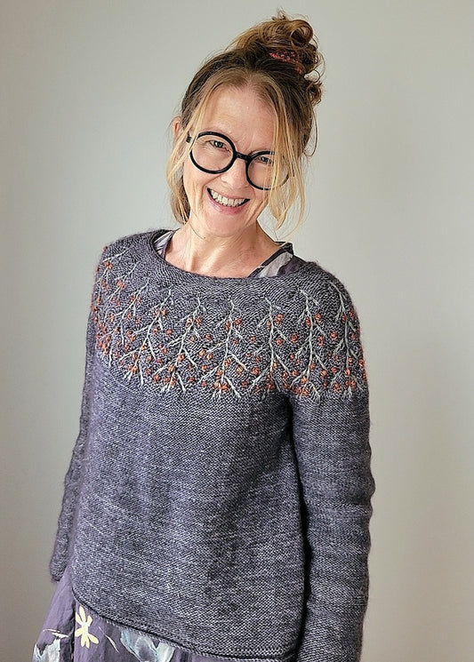 Sea Buckthorn Sweater | romantischer Sanddorn mit Hebemaschen aus Pinta und Mohair Bliss von Pascuali
