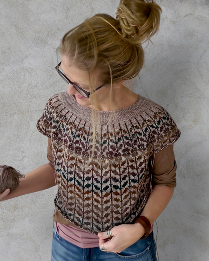 Sleeping Beauty Sweater | zarte Blätter und Blüten aus Balayage von Pascuali