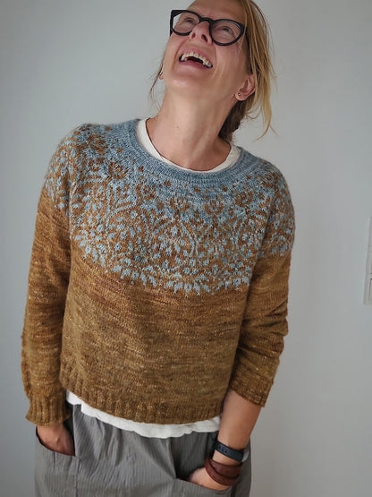 Speculoos Sweater | romantisches Spekulatiusmuster aus Balayage von Pascuali