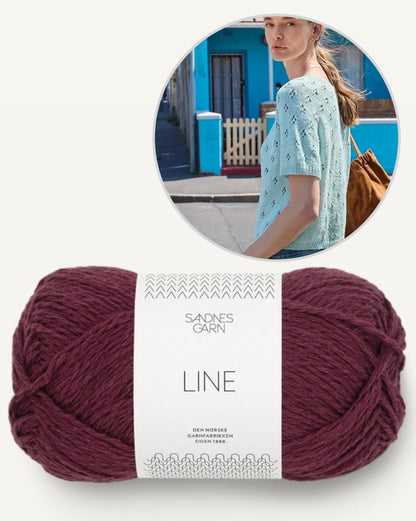 Elodie Tee | luftiges Lochmuster aus Line von Sandnes Garn