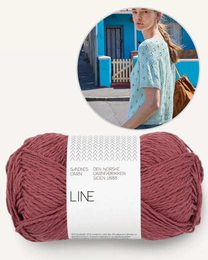 Elodie Tee | luftiges Lochmuster aus Line von Sandnes Garn