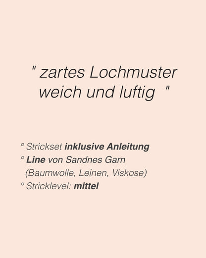 Elodie Tee | luftiges Lochmuster aus Line von Sandnes Garn