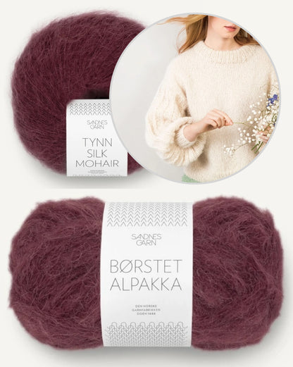 Elsa Pullover | Easy dream sweater made from Brushed Alpakka and Tynn Silk Mohair by Sandnes Garn
