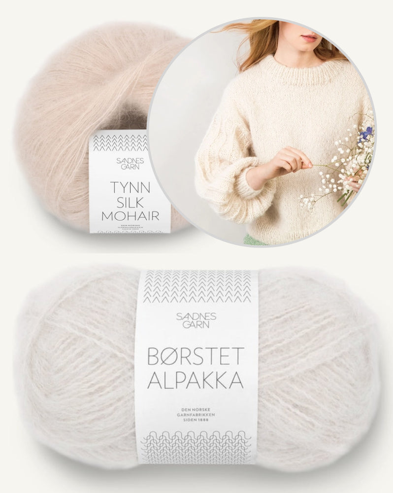 Elsa Pullover | Easy dream sweater made from Brushed Alpakka and Tynn Silk Mohair by Sandnes Garn