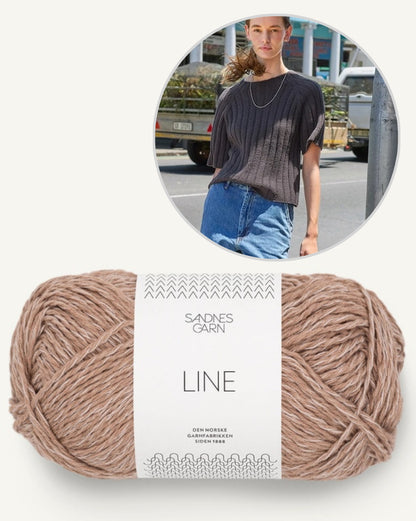 Elva Tee | luftiges Rippenshirt aus Line von Sandnes Garn