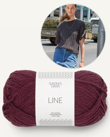 Elva Tee | luftiges Rippenshirt aus Line von Sandnes Garn