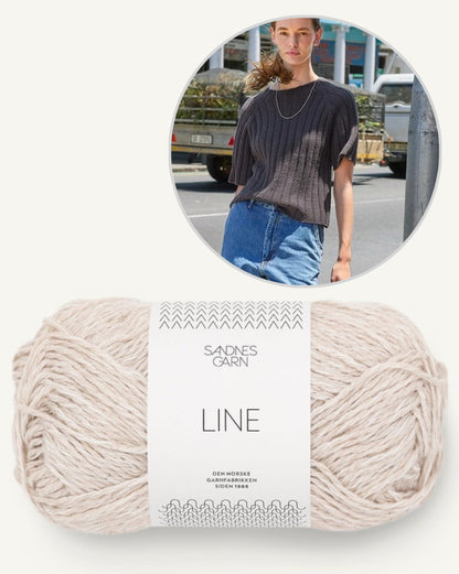 Elva Tee | luftiges Rippenshirt aus Line von Sandnes Garn